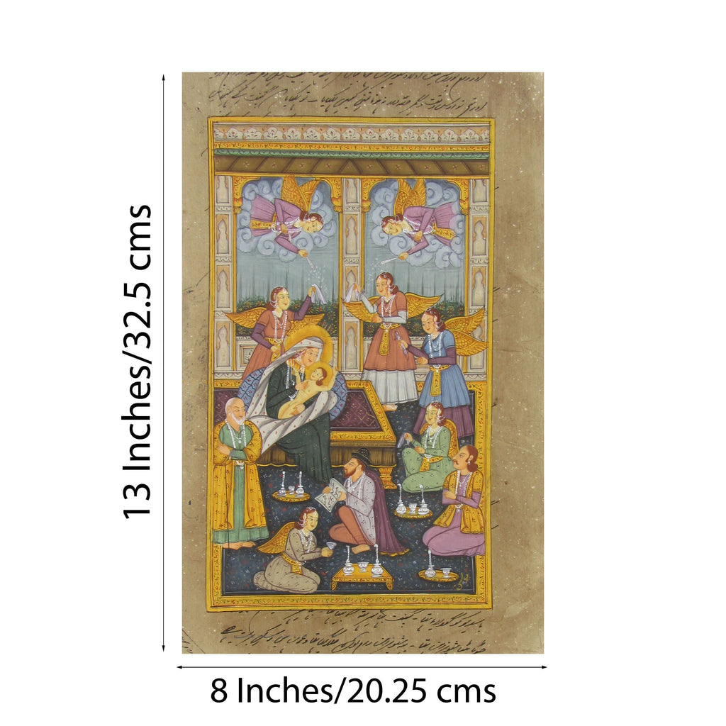 Occasion of Prince Birthday Original Art Paper Painting Kafalo