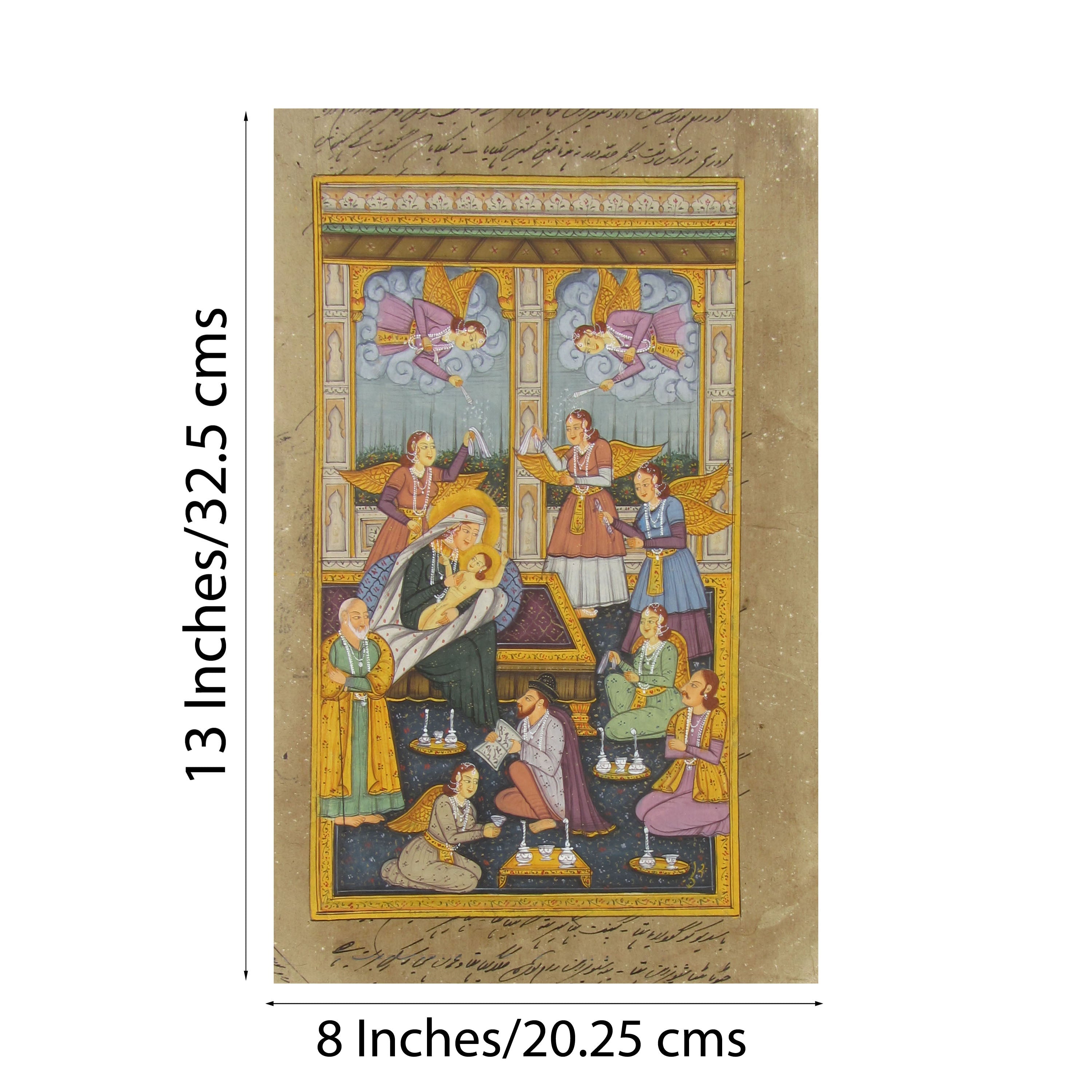 Occasion of Prince Birthday Original Art Paper Painting Kafalo