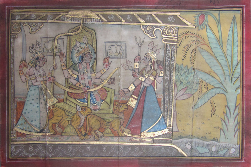 Raja at Court Original Art Paper Painting Kafalo