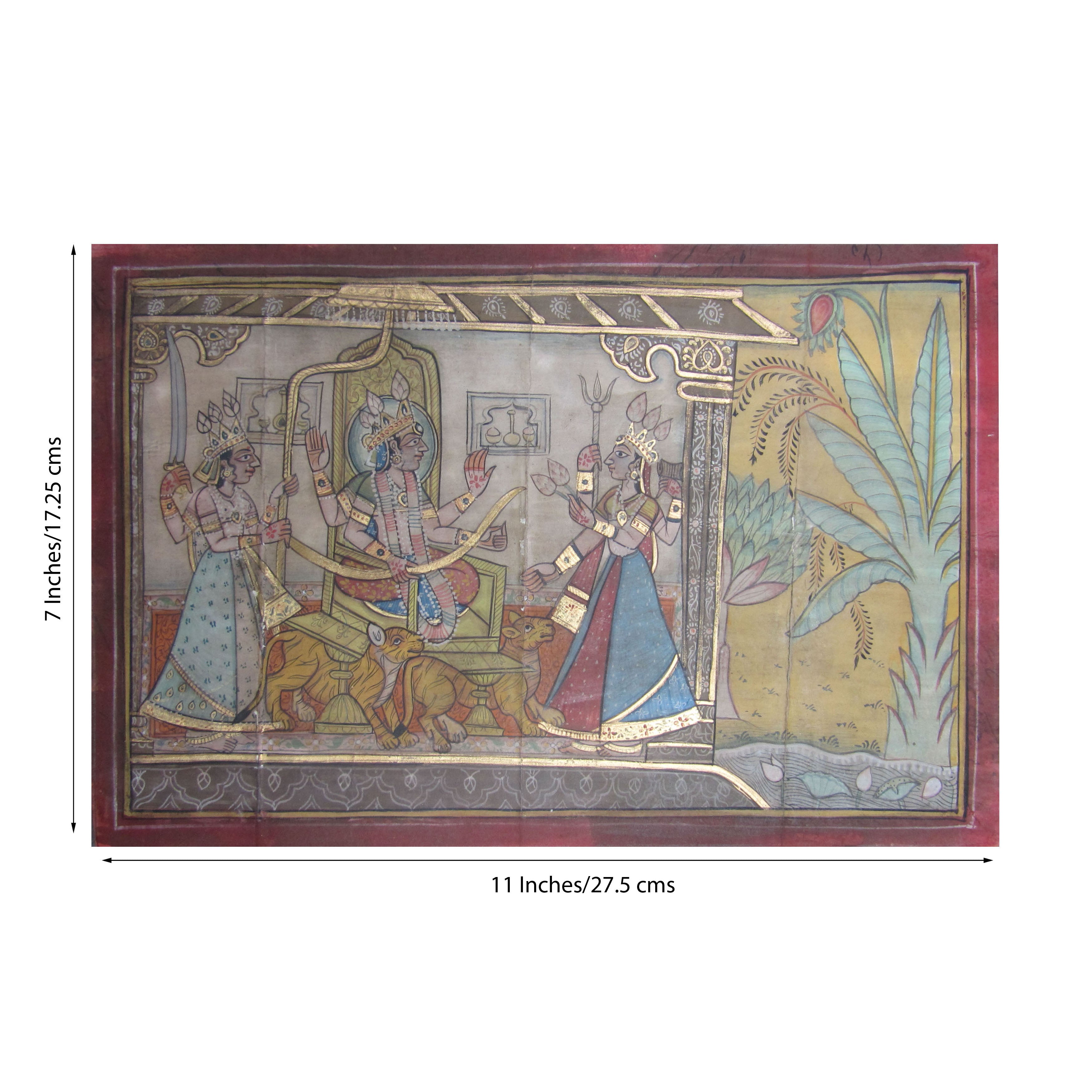 Raja at Court Original Art Paper Painting Kafalo
