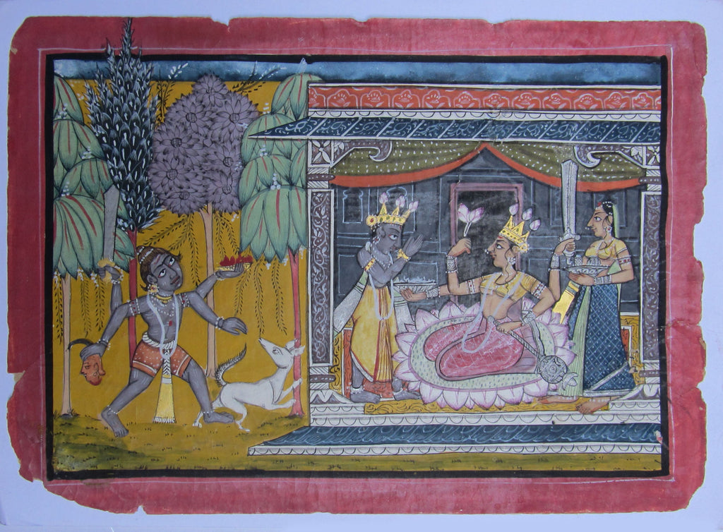 Rani at Court Original Art Paper Painting Kafalo