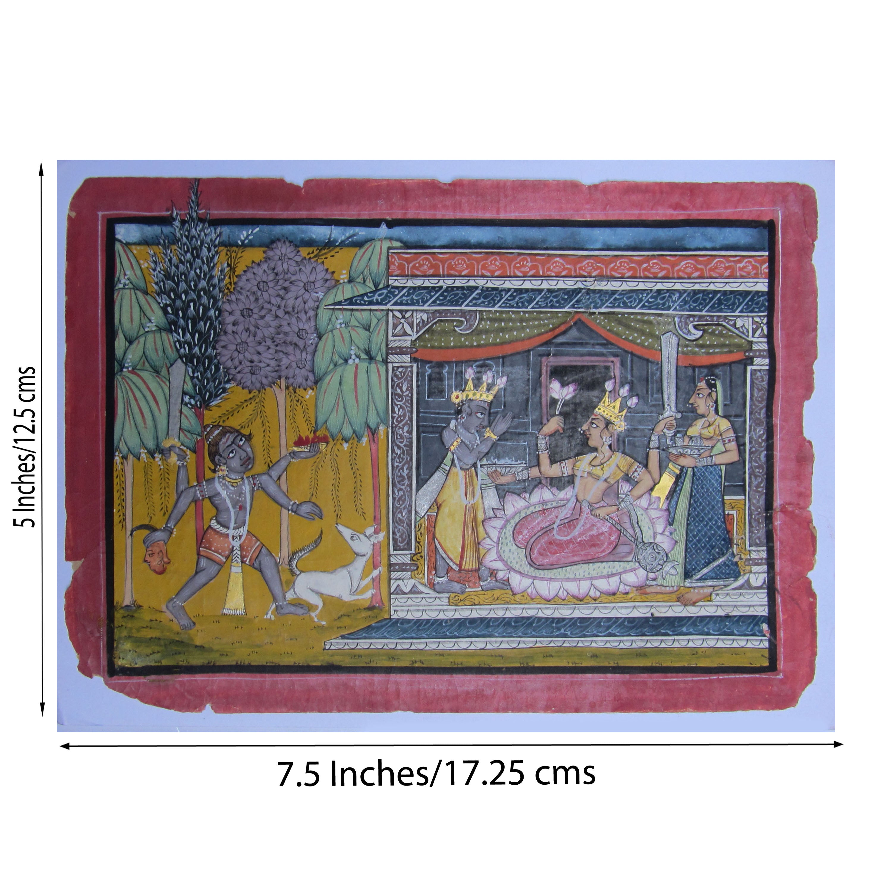 Rani at Court Original Art Paper Painting Kafalo