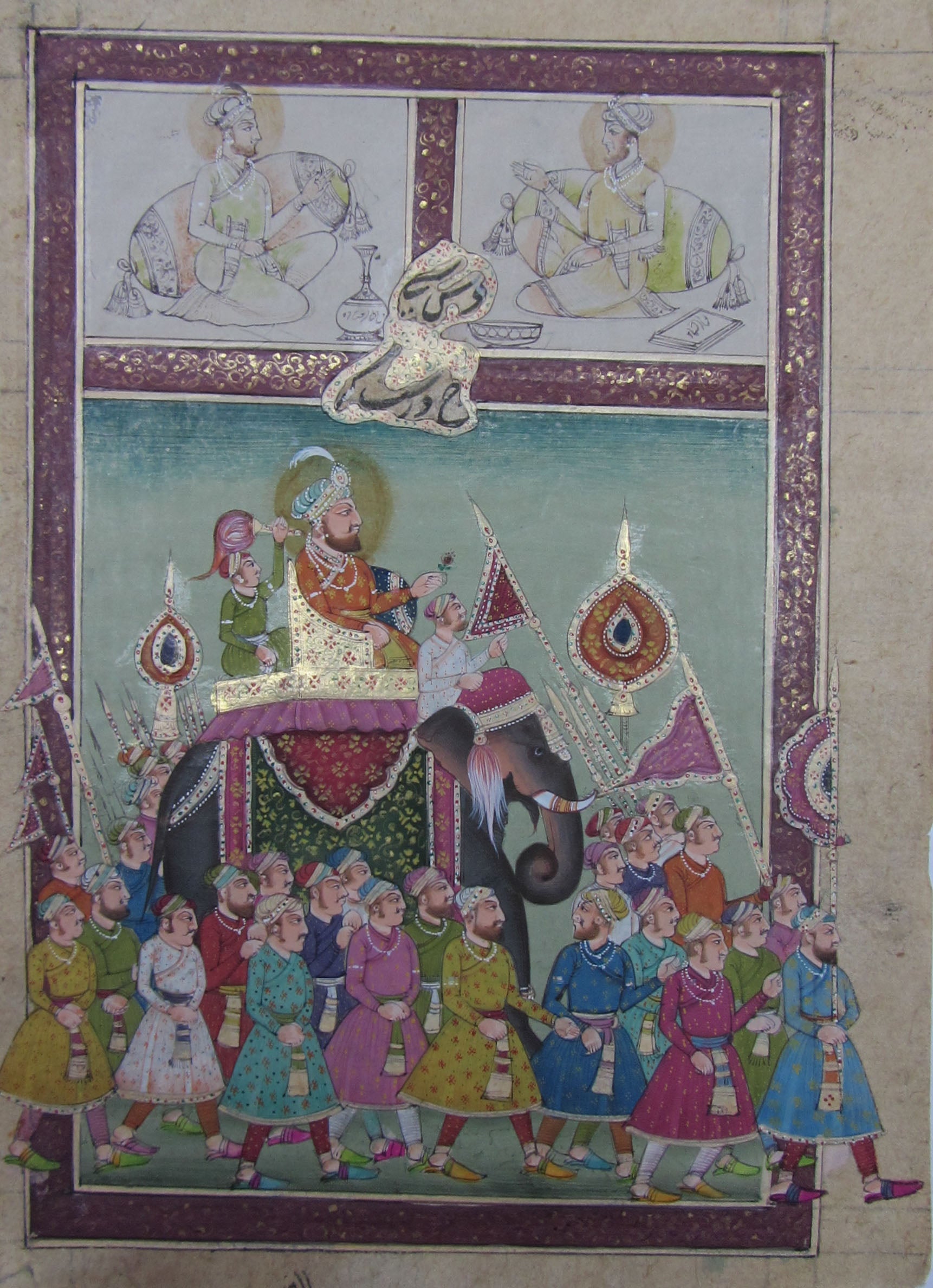 Mughal Royal Troop Original Art Paper Painting Kafalo