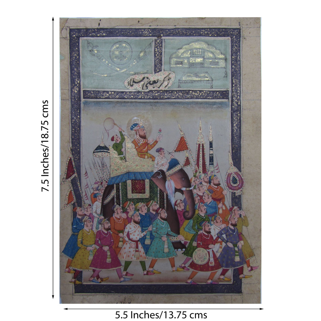 Royal Procession Original Art Paper Painting Kafalo