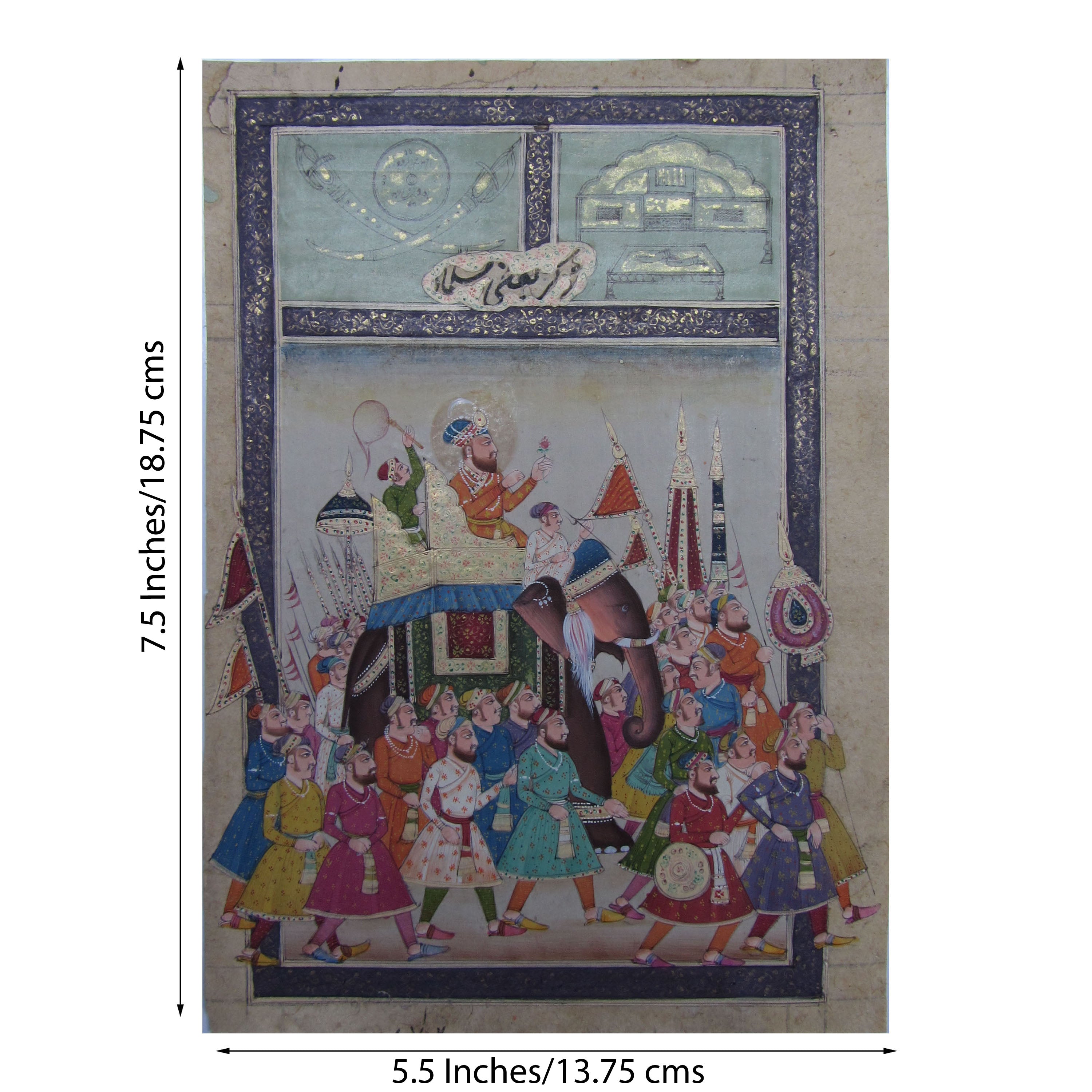 Royal Procession Original Art Paper Painting Kafalo
