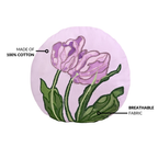 Embroidered Lilac Petal Cushion Cover 40cm Nestasia