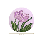 Embroidered Lilac Petal Cushion Cover 40cm Nestasia