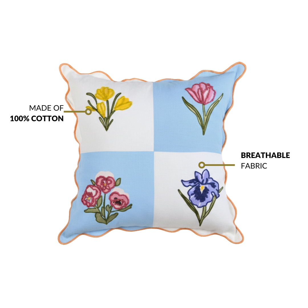 Bloom Era Springfield Cotton Cushion Cover 43x43cm Nestasia