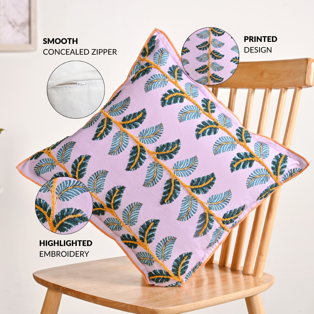Bloom Era Ivy Cotton Cushion Cover 43x43cm Nestasia