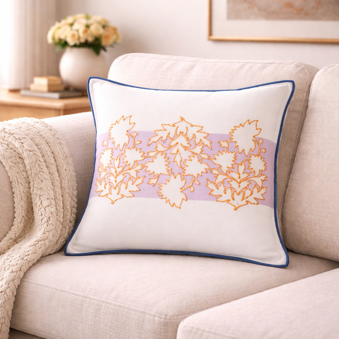 Bloom Era Meadow Cotton Cushion Cover 43x43cm Nestasia