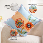 Bloom Era Pastel Cotton Cushion Cover 45x45cm Nestasia