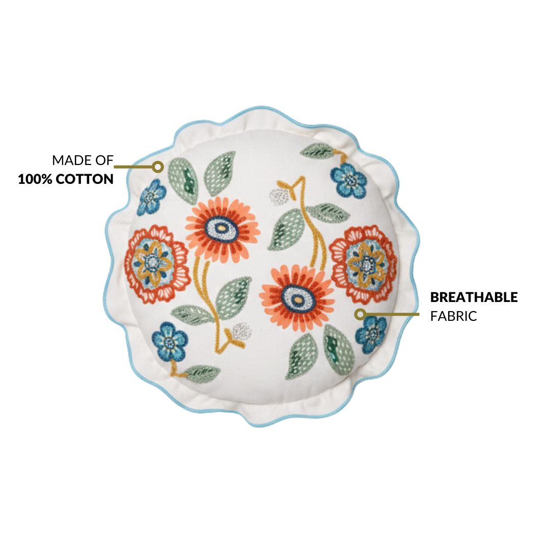 Bloom Era Artisanal Highlight Cotton Cushion Cover 46cm Nestasia