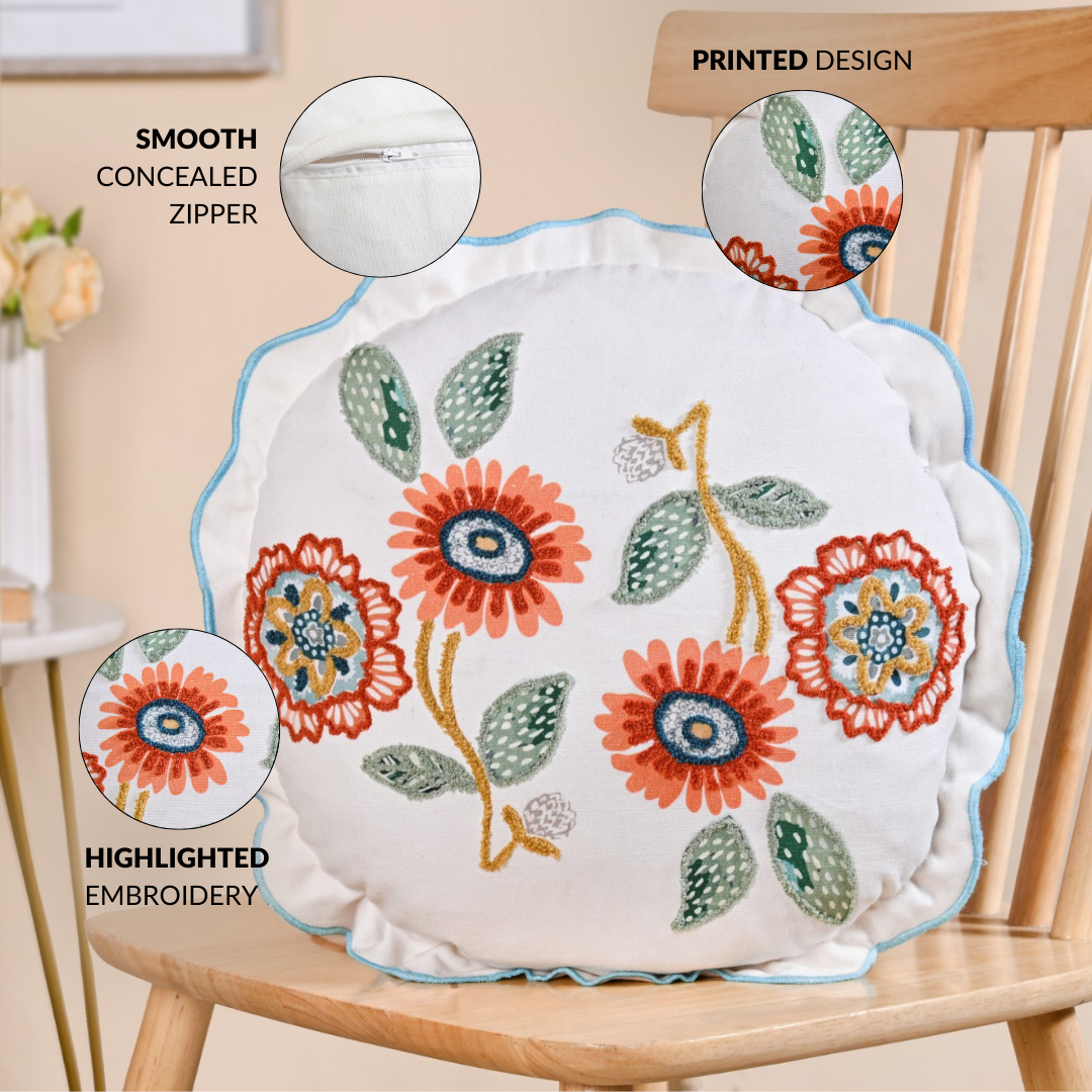 Bloom Era Artisanal Highlight Cotton Cushion Cover 46cm Nestasia