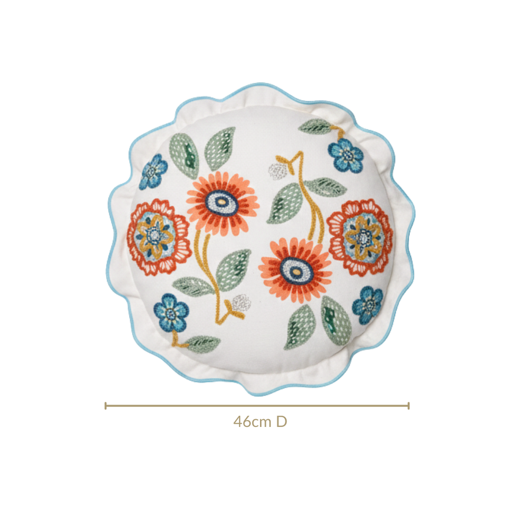 Bloom Era Artisanal Highlight Cotton Cushion Cover 46cm Nestasia
