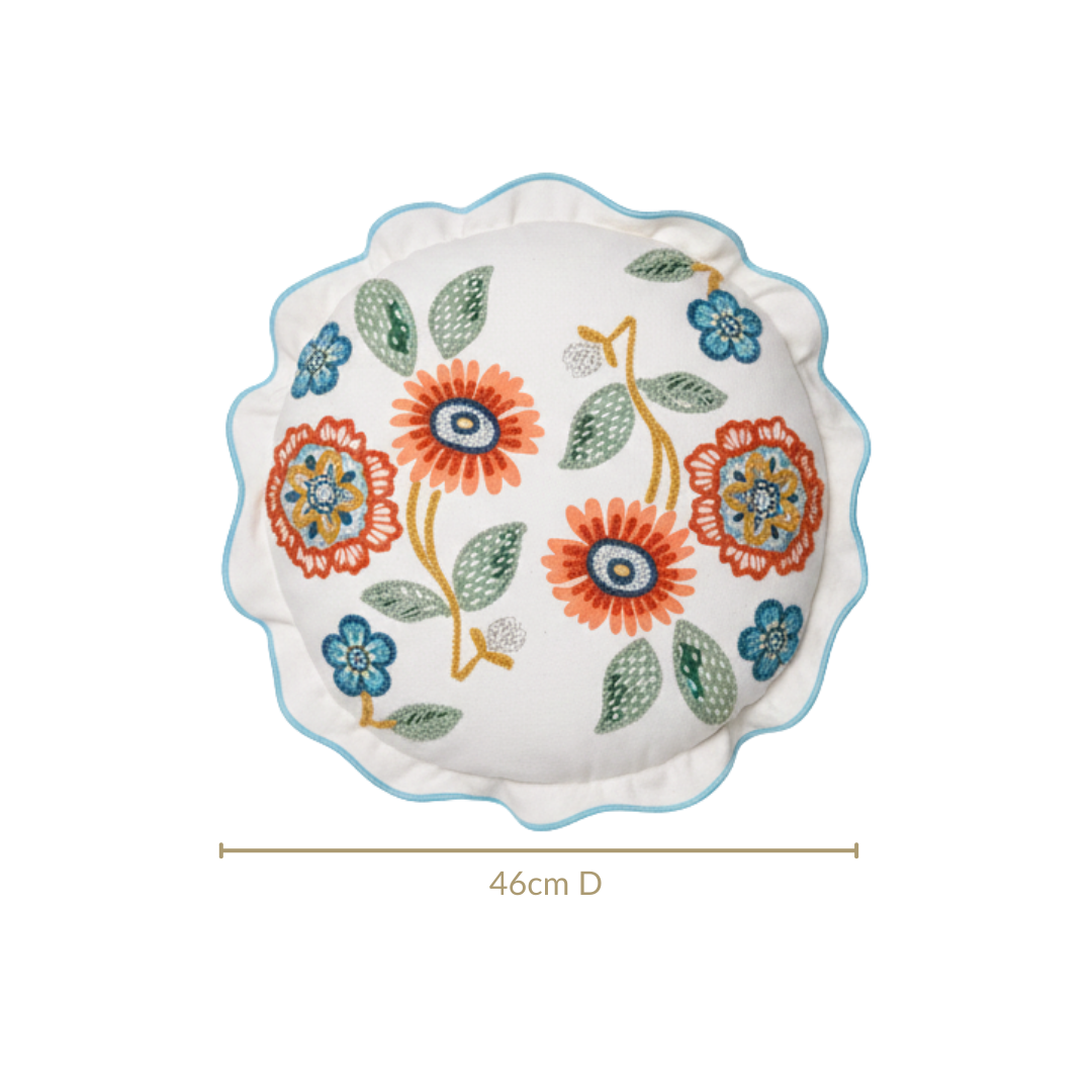 Bloom Era Artisanal Highlight Cotton Cushion Cover 46cm Nestasia