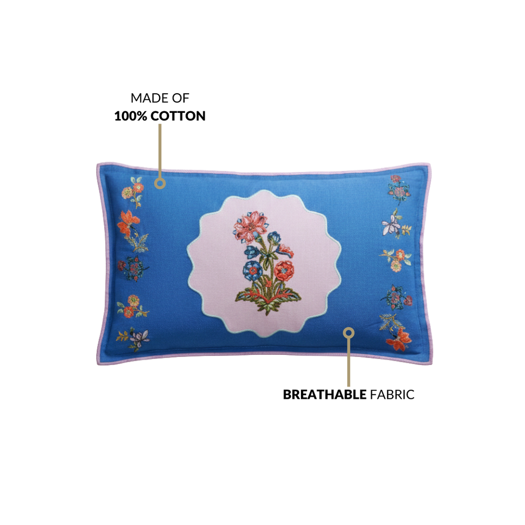 Bloom Era Bouquet Cotton Cushion Cover 50x30cm Nestasia