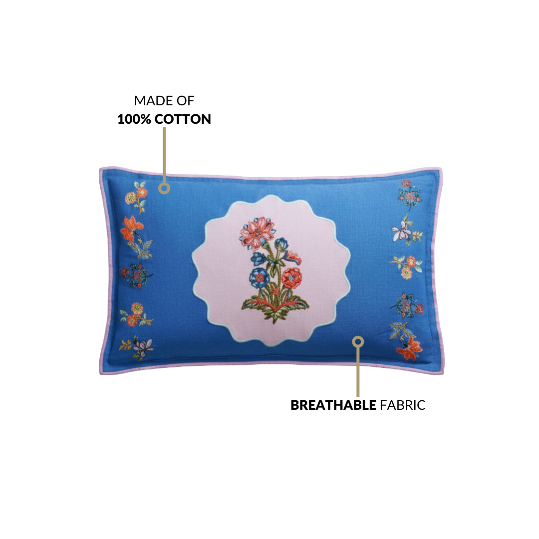 Bloom Era Bouquet Cotton Cushion Cover 50x30cm Nestasia