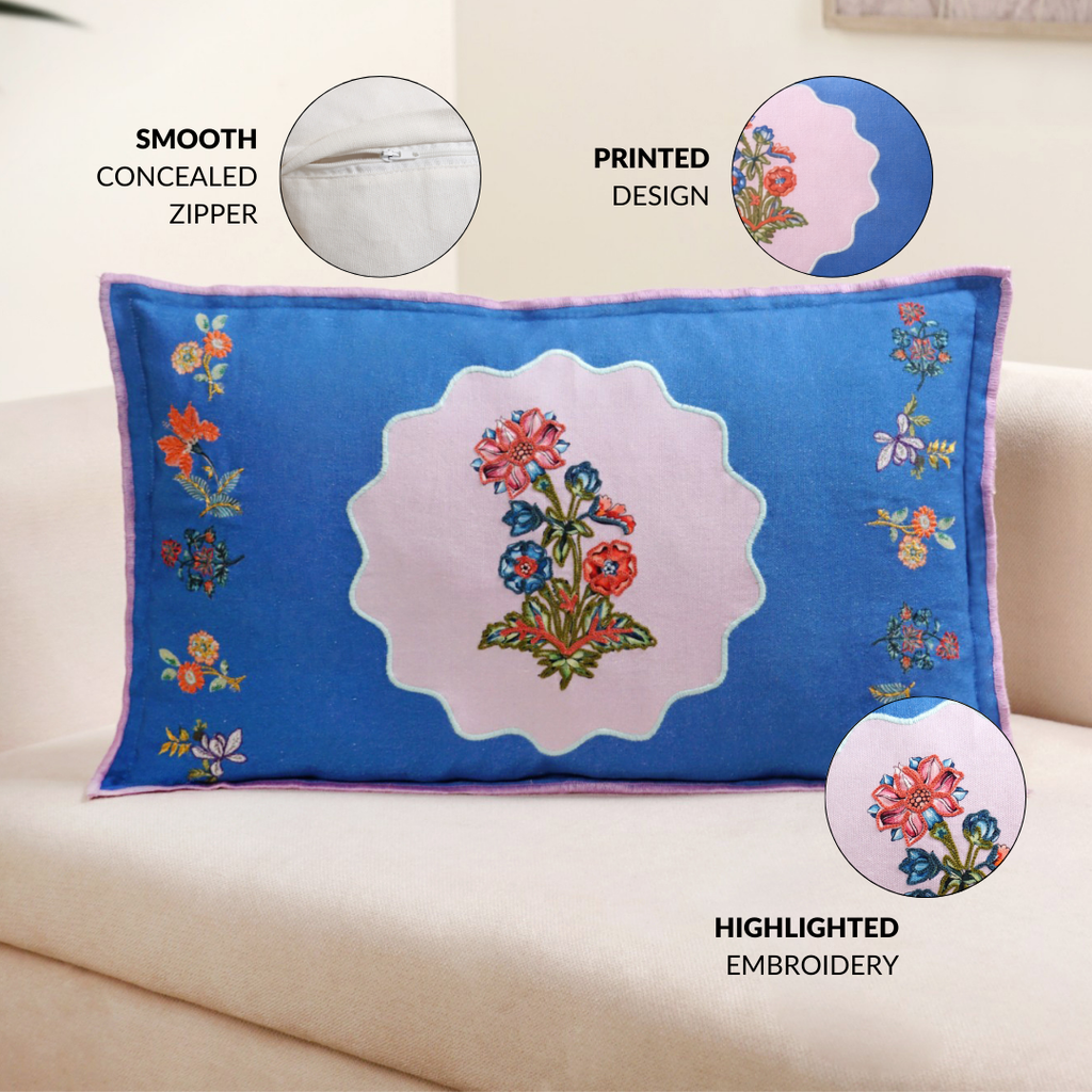 Bloom Era Bouquet Cotton Cushion Cover 50x30cm Nestasia