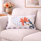 Bloom Era Hibiscus Cotton Cushion Cover 50x30cm Nestasia