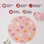 All Hearts Soft Girl Round Rug 100cm Nestasia