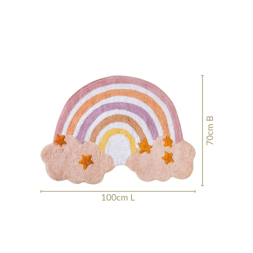Rainbow Floor Mat For Kids 100x70cm Nestasia