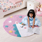Unicorn Round Floor Mat 100cm Nestasia