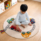 Street Cars Soft Cotton Kids Rug 100cm Nestasia