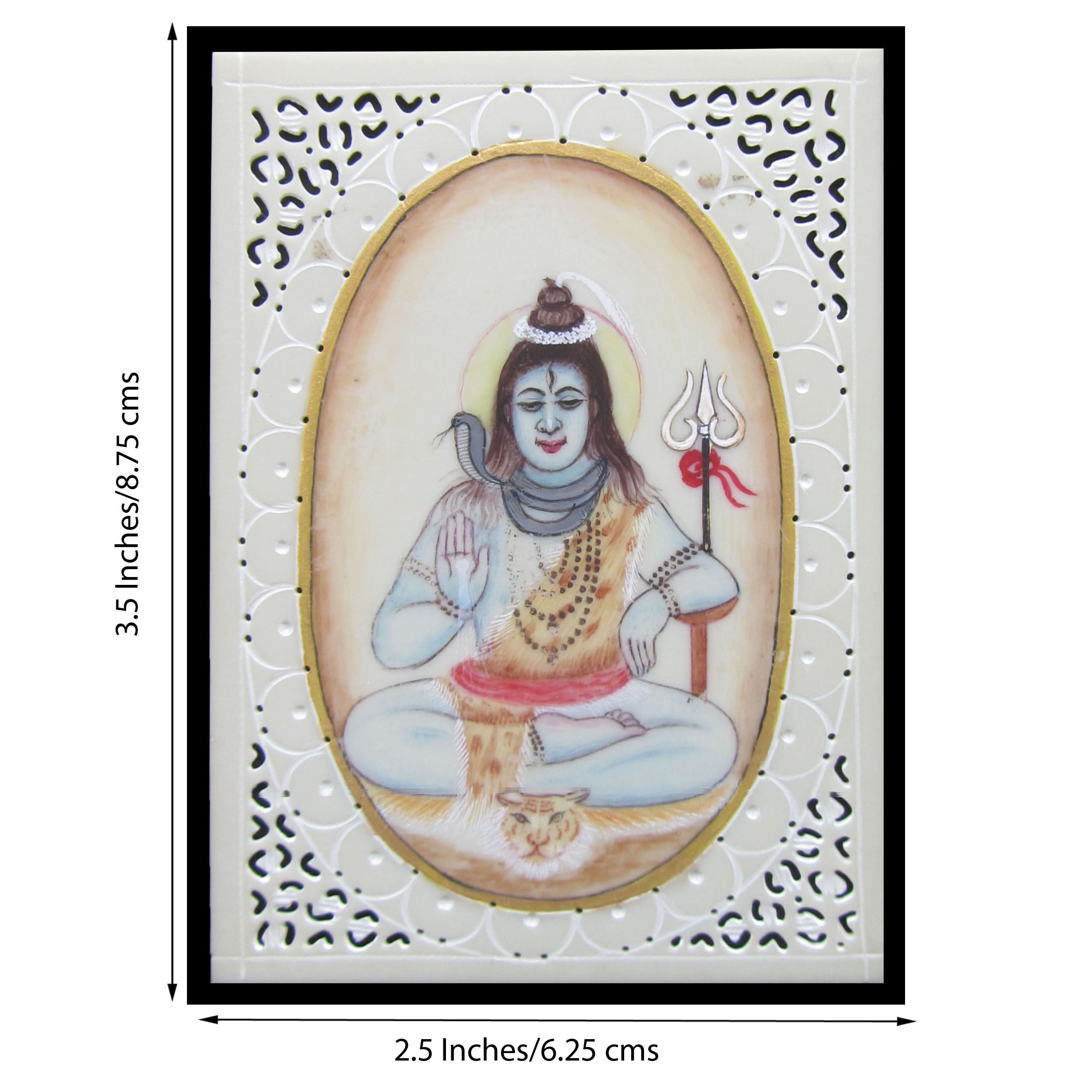 Lord Shiva Original Art Synthetic Plastic Sheet Painting Kafalo