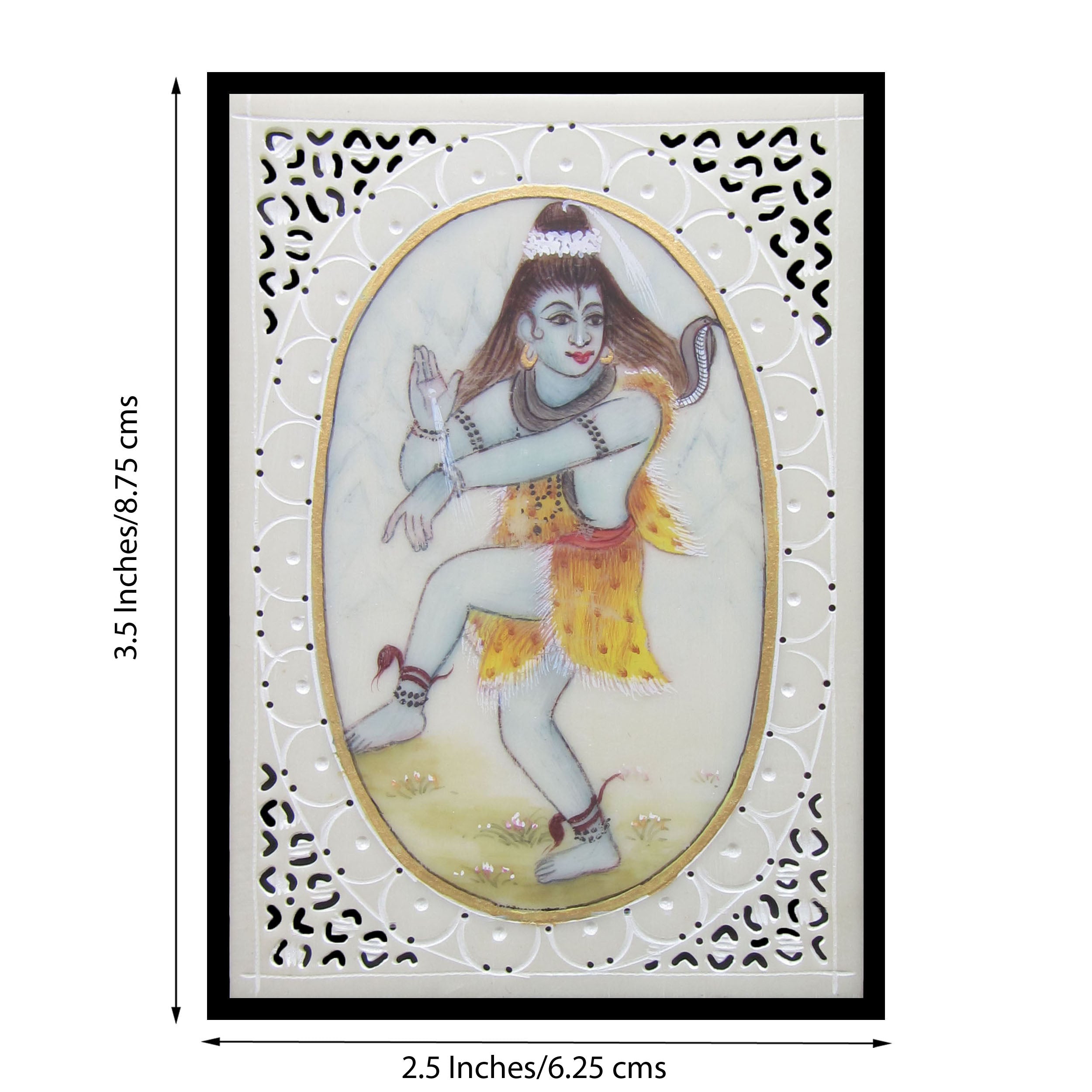 Natraja Lord Shiva Original Art Synthetic Plastic Sheet Painting Kafalo