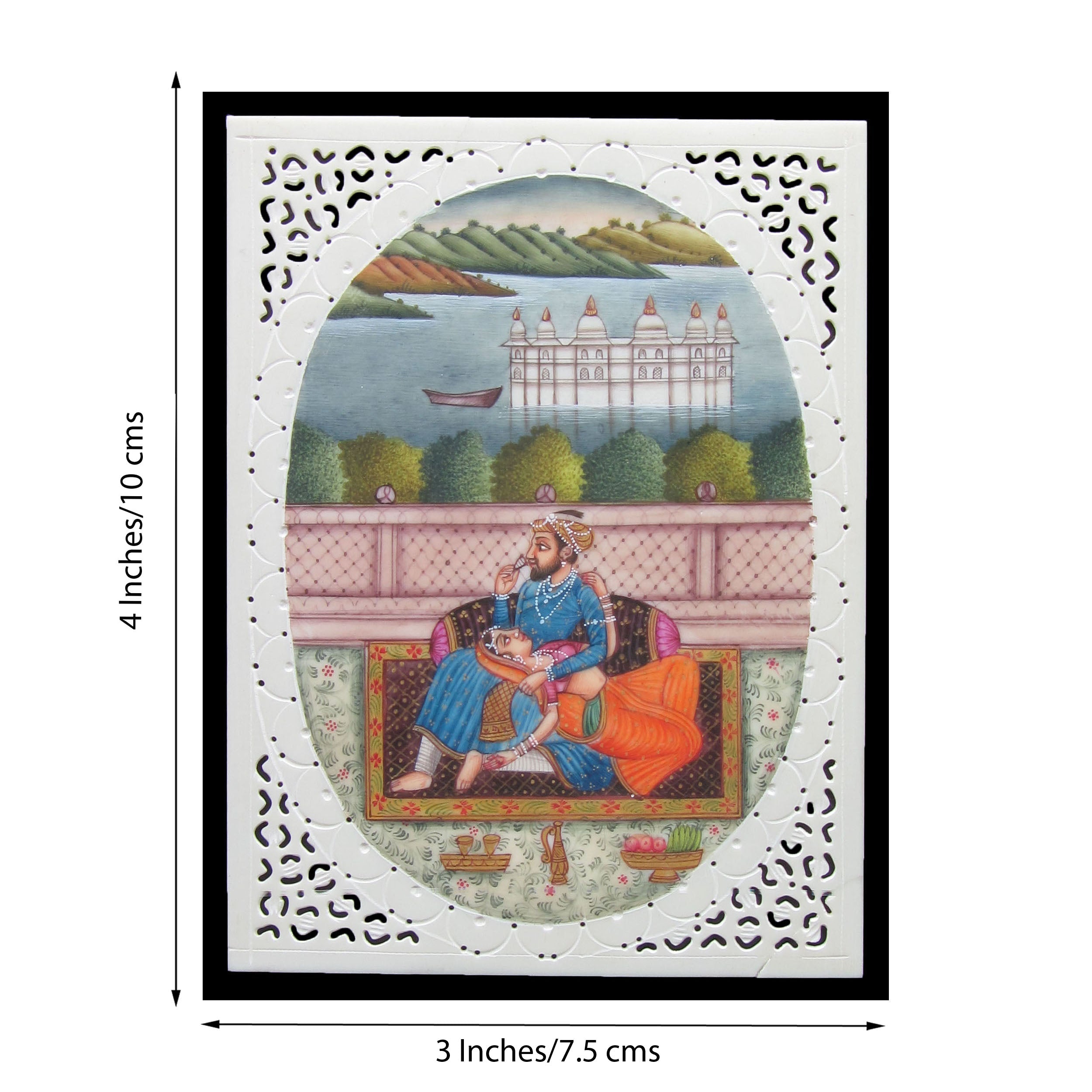 Platonic Love of Mughal Original Art Synthetic Plastic Sheet Painting Kafalo