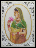 Awaiting Lady Ragini Original Art Synthetic Plastic Sheet Painting Kafalo