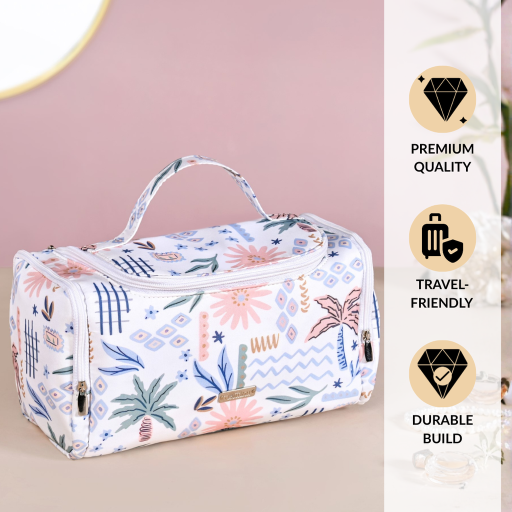 Floral Travel Organiser With Side Pockets Nestasia