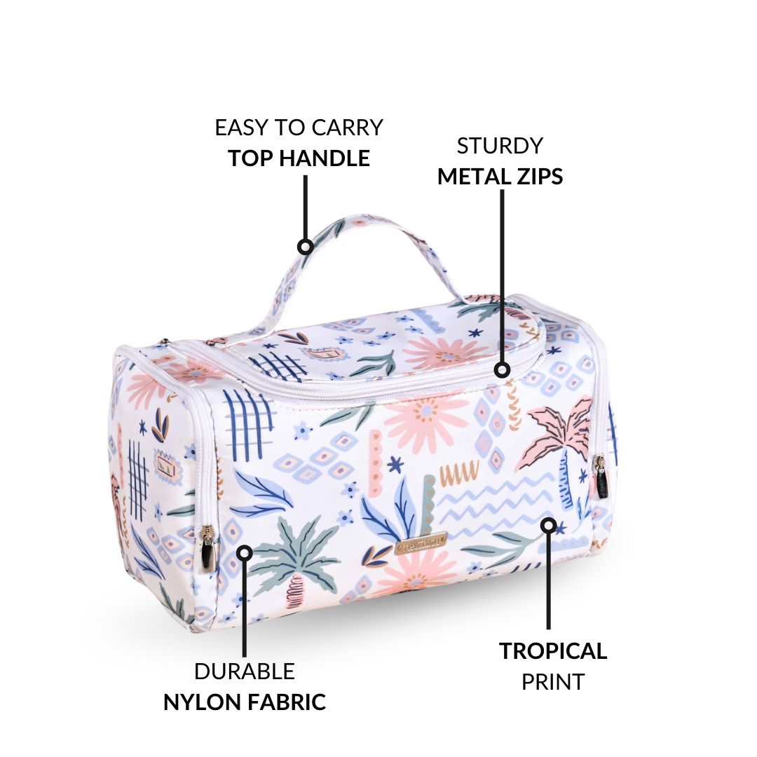Floral Travel Organiser With Side Pockets Nestasia