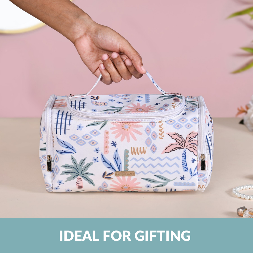 Floral Travel Organiser With Side Pockets Nestasia