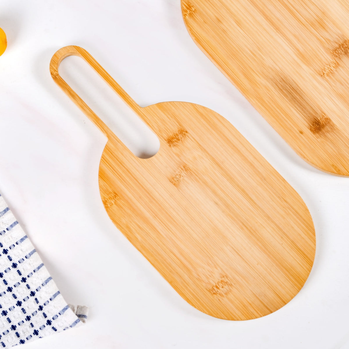 Paddle Shape Bamboo Platter Set Of 2 Nestasia