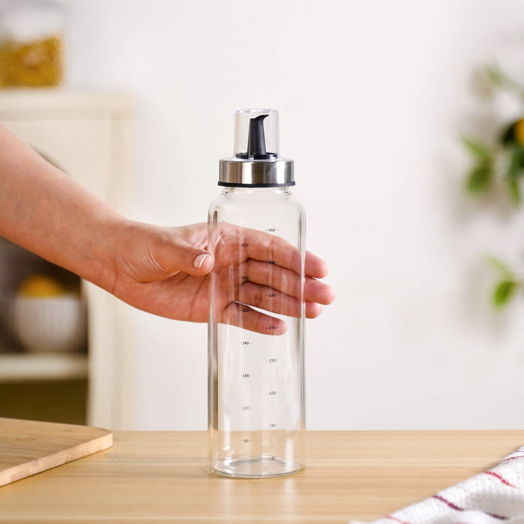 Pair Of Olive Oil And Vinegar Glass Bottle 500ml Nestasia