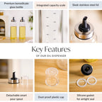 Pair Of Olive Oil And Vinegar Glass Bottle 500ml Nestasia