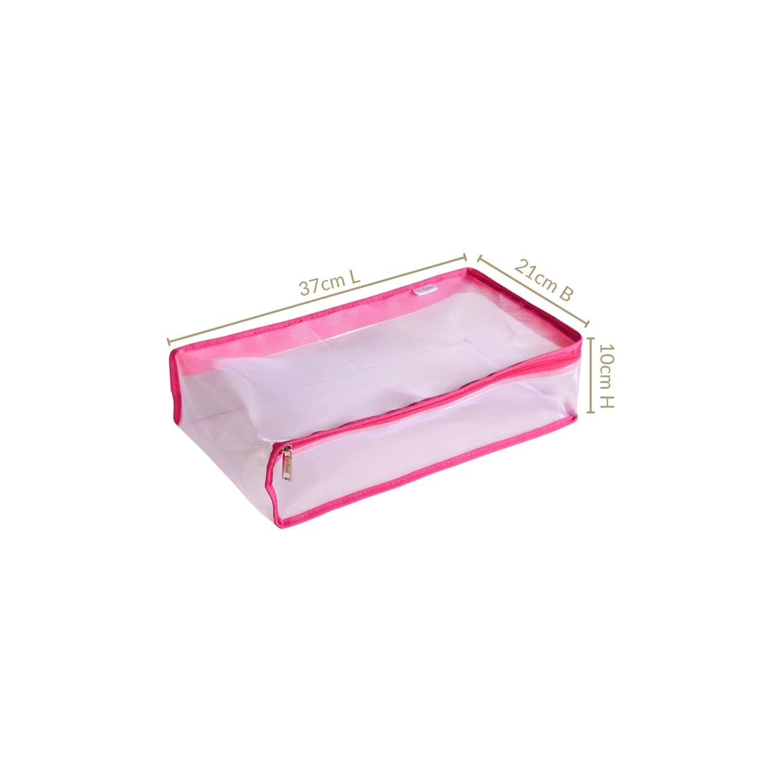Pair Of Wardrobe Organisers With Zipper In Pink Nestasia