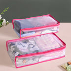 Pair Of Wardrobe Organisers With Zipper In Pink Nestasia