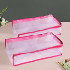 Pair Of Wardrobe Organisers With Zipper In Pink Nestasia