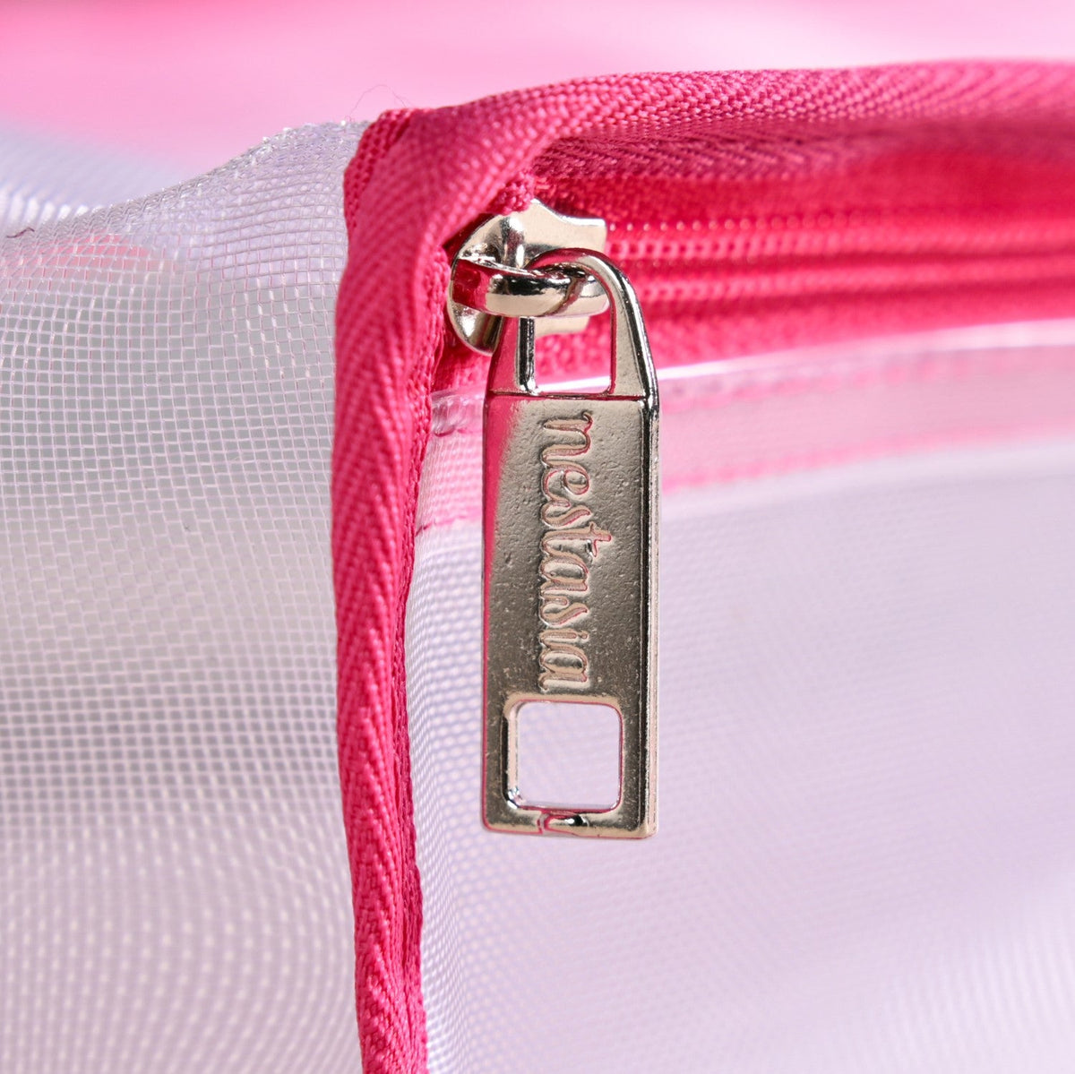 Pair Of Wardrobe Organisers With Zipper In Pink Nestasia