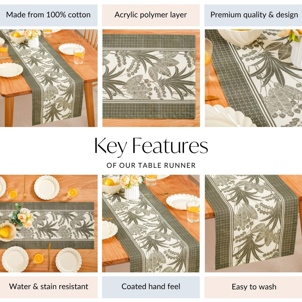 Palm Grove 6 Seater Runner 185x35cm Nestasia