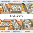 Palm Grove Water Resistant 8 Seater Runner 264x35cm Nestasia