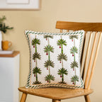 Palm Plantation Embroidered Cushion Cover 40x40cm Nestasia