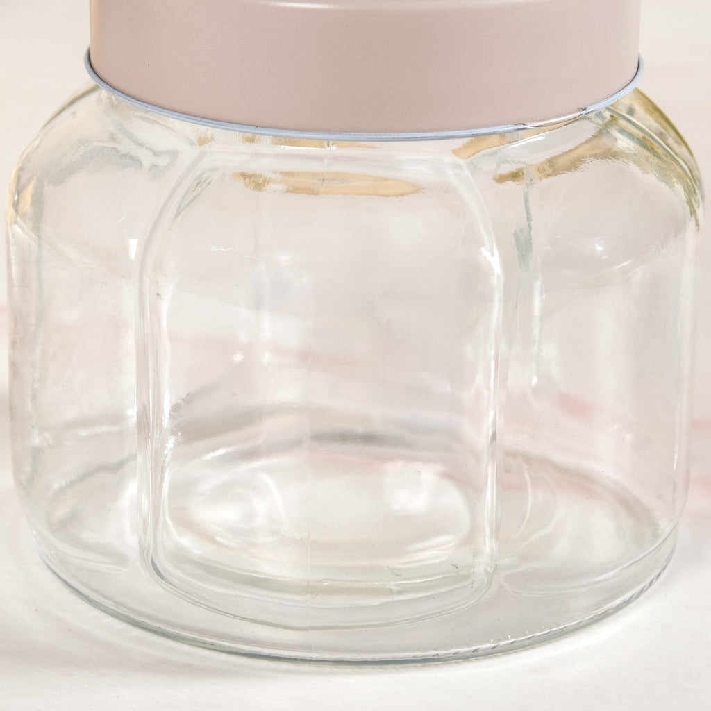 Panelled Jar With Lid Set Of 4 1000ml Nestasia