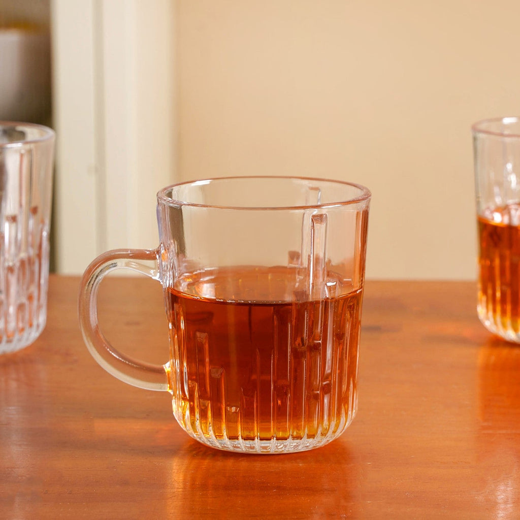 Fluted Glassware Set Of Set Of 6 229ml Nestasia