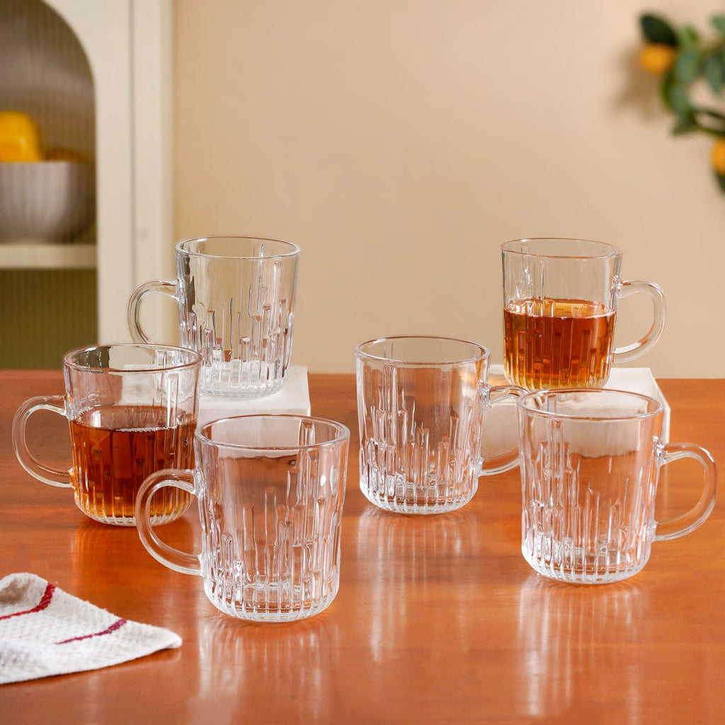 Fluted Glassware Set Of Set Of 6 229ml Nestasia