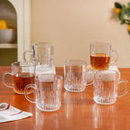 Fluted Glassware Set Of Set Of 6 229ml Nestasia