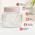 Panelled Jar With Lid Set Of 4 1000ml Nestasia