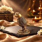 Brass Lightweight Parrot Figurine (2.8 Inch) Vedansh Craft